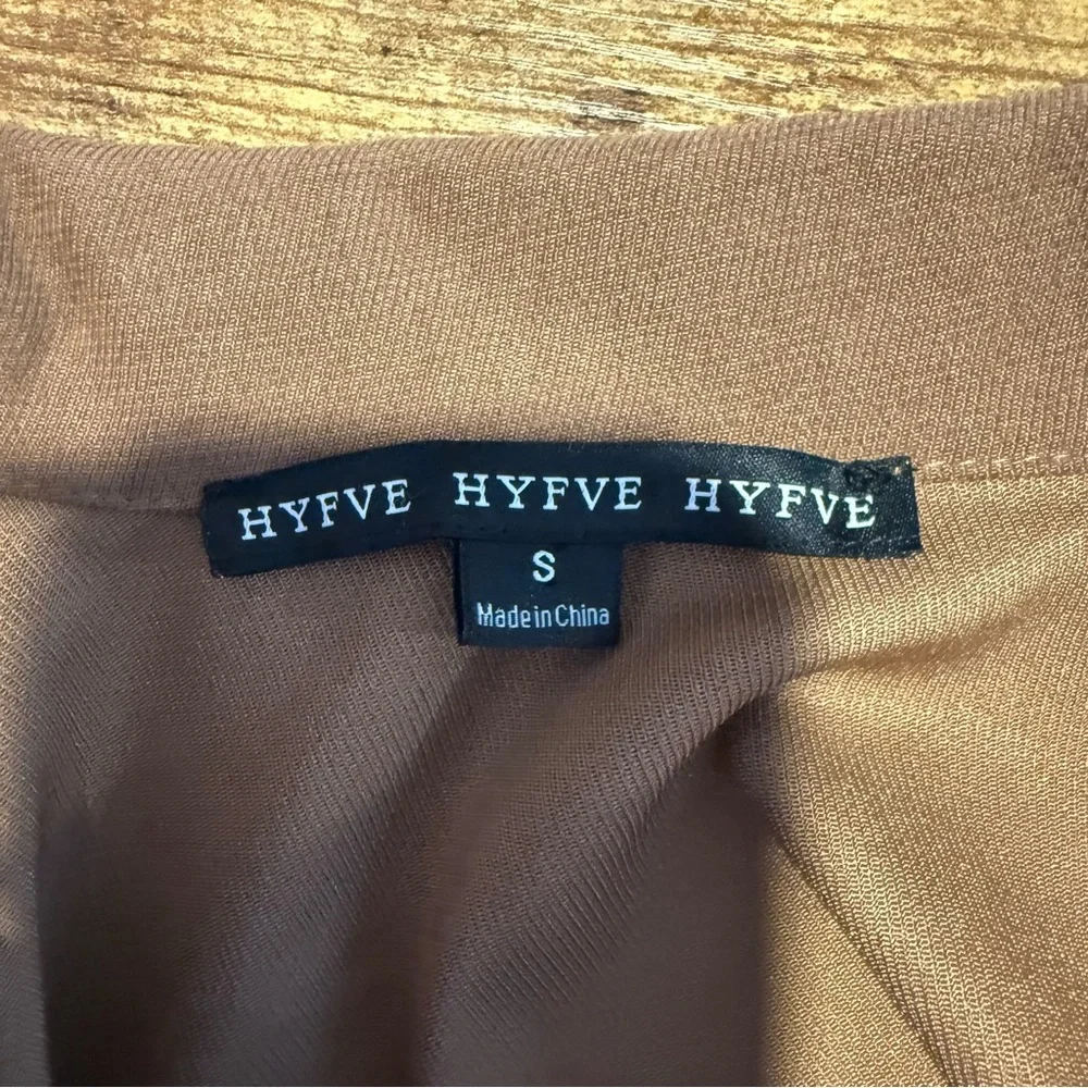 HYFVE Brown Crop Jacket Oversized Button Closure Streetwear Size Small - Picture 10 of 11